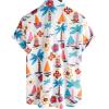 imageVATPAVE Mens 100 Cotton Hawaiian Shirts Floral Short Sleeve Button Down Shirts Summer Beach ShirtsWhite Pink