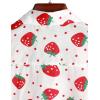 imageVATPAVE Mens 100 Cotton Hawaiian Shirts Floral Short Sleeve Button Down Shirts Summer Beach ShirtsWhite Strawberry