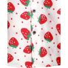 imageVATPAVE Mens 100 Cotton Hawaiian Shirts Floral Short Sleeve Button Down Shirts Summer Beach ShirtsWhite Strawberry