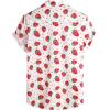 imageVATPAVE Mens 100 Cotton Hawaiian Shirts Floral Short Sleeve Button Down Shirts Summer Beach ShirtsWhite Strawberry