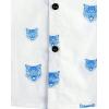imageVATPAVE Mens 100 Cotton Hawaiian Shirts Floral Short Sleeve Button Down Shirts Summer Beach ShirtsWhite Wolfhead