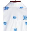 imageVATPAVE Mens 100 Cotton Hawaiian Shirts Floral Short Sleeve Button Down Shirts Summer Beach ShirtsWhite Wolfhead