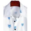 imageVATPAVE Mens 100 Cotton Hawaiian Shirts Floral Short Sleeve Button Down Shirts Summer Beach ShirtsWhite Wolfhead