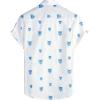 imageVATPAVE Mens 100 Cotton Hawaiian Shirts Floral Short Sleeve Button Down Shirts Summer Beach ShirtsWhite Wolfhead