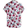 imageVATPAVE Mens 100 Cotton Hawaiian Shirts Floral Short Sleeve Button Down Shirts Summer Beach ShirtsWhiterose