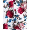 imageVATPAVE Mens 100 Cotton Hawaiian Shirts Floral Short Sleeve Button Down Shirts Summer Beach ShirtsWhiterose