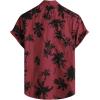 imageVATPAVE Mens 100 Cotton Hawaiian Shirts Floral Short Sleeve Button Down Shirts Summer Beach ShirtsWinered Coconut Tree