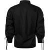 imageVATPAVE Mens Bandage Renaissance Shirts Gothic Pirate Cosplay Costume TopsBlack