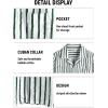 imageVATPAVE Mens Casual 2 Piece Outfits Short Sleeve Button Down Hawaiian Summer Shirts Beach Short SetsGreenwhite