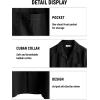 imageVATPAVE Mens Casual 2 Piece Outfits Short Sleeve Button Down Hawaiian Summer Shirts Beach Short SetsPure Black