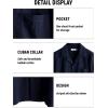 imageVATPAVE Mens Casual 2 Piece Outfits Short Sleeve Button Down Hawaiian Summer Shirts Beach Short SetsPure Navy