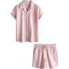 imageVATPAVE Mens Casual 2 Piece Outfits Short Sleeve Button Down Hawaiian Summer Shirts Beach Short SetsRed