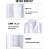 imageVATPAVE Mens Casual 2 Piece Outfits Short Sleeve Button Down Hawaiian Summer Shirts Beach Short SetsWhite