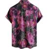 imageVATPAVE Mens Casual Hawaiian Floral Shirts Short Sleeve Button Down Tropical Shirts Beach Summer ShirtsBlack Pink