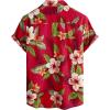 imageVATPAVE Mens Casual Hawaiian Floral Shirts Short Sleeve Button Down Tropical Shirts Beach Summer ShirtsRedwhite