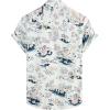 imageVATPAVE Mens Casual Hawaiian Floral Shirts Short Sleeve Button Down Tropical Shirts Beach Summer ShirtsWhite
