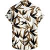 imageVATPAVE Mens Casual Hawaiian Floral Shirts Short Sleeve Button Down Tropical Shirts Beach Summer ShirtsWhite Brown