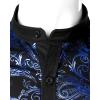 imageVATPAVE Mens Casual Luxury Print Dress Shirts Paisley Long Sleeve Button Down ShirtsBlue