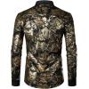 imageVATPAVE Mens Casual Luxury Print Dress Shirts Paisley Long Sleeve Button Down ShirtsGold
