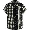 imageVATPAVE Mens Casual Short Sleeve Button Down Shirts Regular Fit Hawaiian Summer ShirtBlack Beige