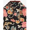 imageVATPAVE Mens Casual Short Sleeve Button Down Shirts Regular Fit Hawaiian Summer ShirtBlack Flower