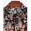 imageVATPAVE Mens Casual Short Sleeve Button Down Shirts Regular Fit Hawaiian Summer ShirtBlack Flower