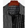 imageVATPAVE Mens Casual Short Sleeve Button Down Shirts Regular Fit Hawaiian Summer ShirtBlack Stripe