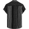 imageVATPAVE Mens Casual Short Sleeve Button Down Shirts Regular Fit Hawaiian Summer ShirtBlack Stripe