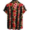 imageVATPAVE Mens Casual Short Sleeve Button Down Shirts Regular Fit Hawaiian Summer ShirtBlackred
