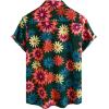 imageVATPAVE Mens Casual Short Sleeve Button Down Shirts Regular Fit Hawaiian Summer ShirtGreen Red