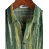 imageVATPAVE Mens Casual Short Sleeve Button Down Shirts Regular Fit Hawaiian Summer ShirtGreen Yellow