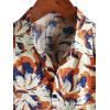 imageVATPAVE Mens Casual Short Sleeve Button Down Shirts Regular Fit Hawaiian Summer ShirtKhakiorange