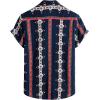 imageVATPAVE Mens Casual Short Sleeve Button Down Shirts Regular Fit Hawaiian Summer ShirtNavy Red
