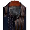 imageVATPAVE Mens Casual Short Sleeve Button Down Shirts Regular Fit Hawaiian Summer ShirtNavy Strip