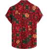 imageVATPAVE Mens Casual Short Sleeve Button Down Shirts Regular Fit Hawaiian Summer ShirtRed
