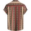 imageVATPAVE Mens Casual Short Sleeve Button Down Shirts Regular Fit Hawaiian Summer ShirtRed Stripe