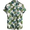 imageVATPAVE Mens Casual Short Sleeve Button Down Shirts Regular Fit Hawaiian Summer ShirtWhitegreen