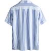 imageVATPAVE Mens Casual Striped Shirts Short Sleeve Button Down Summer Shirts Regular Fit Beach Shirts with PocketLight Blue