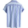 imageVATPAVE Mens Casual Striped Shirts Short Sleeve Button Down Summer Shirts Regular Fit Beach Shirts with PocketLightblue White