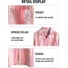 imageVATPAVE Mens Casual Striped Shirts Short Sleeve Button Down Summer Shirts Regular Fit Beach Shirts with PocketRed