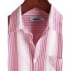 imageVATPAVE Mens Casual Striped Shirts Short Sleeve Button Down Summer Shirts Regular Fit Beach Shirts with PocketRed White