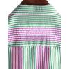 imageVATPAVE Mens Casual Striped Shirts Short Sleeve Button Down Summer Shirts Regular Fit Beach Shirts with PocketRose Green