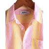 imageVATPAVE Mens Casual Striped Shirts Short Sleeve Button Down Summer Shirts Regular Fit Beach Shirts with PocketYellowpink White