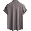 imageVATPAVE Mens Casual Summer Shirts Short Sleeve Button Down Shirts Fashion Textured Beach Hawaiian Shirts with PocketGray