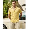 imageVATPAVE Mens Casual Summer Shirts Short Sleeve Button Down Shirts Fashion Textured Beach Hawaiian Shirts with PocketKhaki