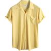 imageVATPAVE Mens Casual Summer Shirts Short Sleeve Button Down Shirts Fashion Textured Beach Hawaiian Shirts with PocketKhaki