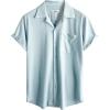 imageVATPAVE Mens Casual Summer Shirts Short Sleeve Button Down Shirts Fashion Textured Beach Hawaiian Shirts with PocketLight Blue