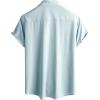 imageVATPAVE Mens Casual Summer Shirts Short Sleeve Button Down Shirts Fashion Textured Beach Hawaiian Shirts with PocketLight Blue