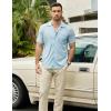 imageVATPAVE Mens Casual Summer Shirts Short Sleeve Button Down Shirts Fashion Textured Beach Hawaiian Shirts with PocketLight Blue