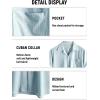 imageVATPAVE Mens Casual Summer Shirts Short Sleeve Button Down Shirts Fashion Textured Beach Hawaiian Shirts with PocketLight Blue